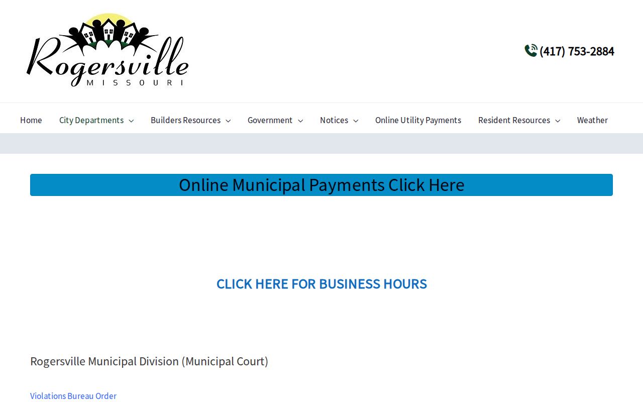 Rogersville municipal search and payment links